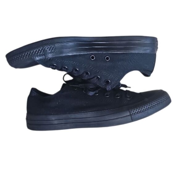 Monochromatic Black Low Ox Converse Sneakers Men’s Size 6 Casual Streetwear - Picture 4 of 12